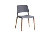riva grey moulded dining chair angle view