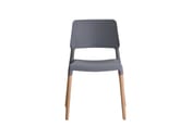 riva grey moulded dining chair beech legs front