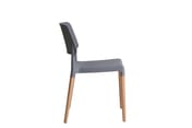 riva grey moulded dining chair side profile