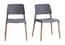 riva grey stacking dining chairs pair