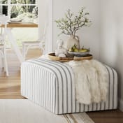 ryder chalk stripe pouffe bed end styled