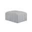 ryder grey stripe pouffe angle