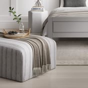 ryder grey stripe pouffe bed end styled