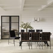 scout onyx leather dining chair lifestyle