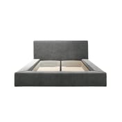 soho dapple grey fabric bed front