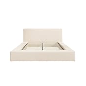 soho white clay fabric bed front