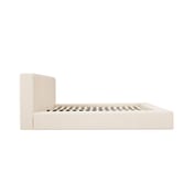 soho white clay fabric bed side
