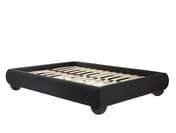 soller deep charcoal fabric bed angle