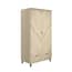 stockholm chevron oak 2 door wardrobe angle