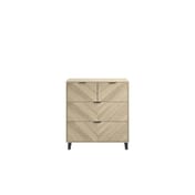 stockholm chevron oak 4 drawer chest front