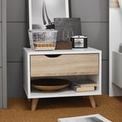 Stockholm White Oak Bedside Cabinet