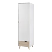 Stockholm White Oak Single Wardrobe