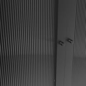 storm black metal 2 door wardrobe close up
