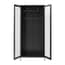 storm black metal 2 door wardrobe doors open