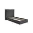 sunday deep grey fabric single bed angle
