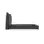 sunday deep grey fabric single bed side