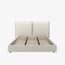sunday ivory fabric superking bed front
