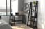 tiva black oak workstation bookcase room view