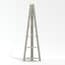 tiva light grey corner ladder bookcase front
