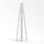 tiva white fino corner ladder bookcase front