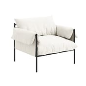 wardour white house weave armchair angle