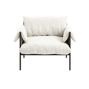 wardour white house weave armchair front