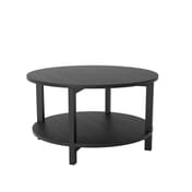 westbrook black round coffee table angle