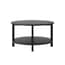 westbrook black round coffee table side