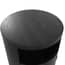 yori black round bedside cabinet close up