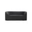 zuma black velvet sofa front