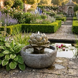 Stone garden water feature