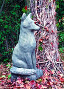 Large Stone Fox Statue in cast stone