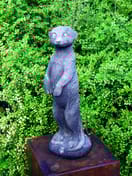 Stone Meerkat Statue in Aged Cotswold