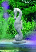 Stone Seahorse Statue in cast stone