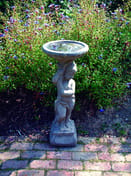 Urchin Stone Birdbath in cast stone