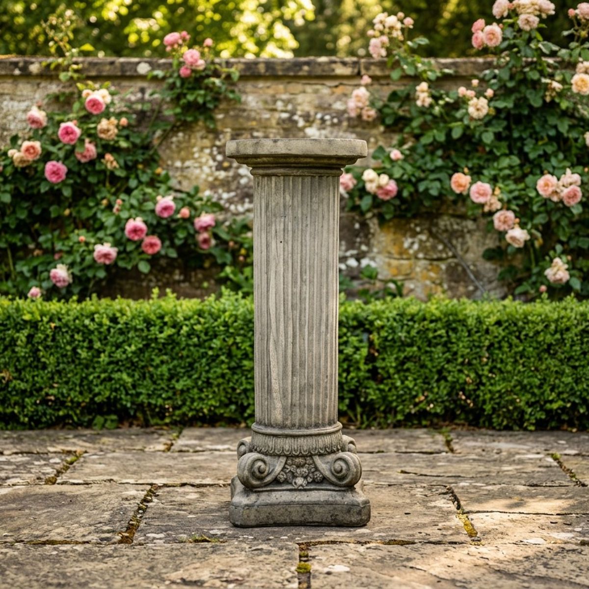Corinthian Column Stone Garden Pedestal