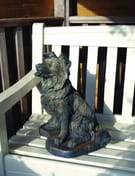 Colly Pup Statue in Umber