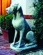 Male Great Dane Stone Statue - Original