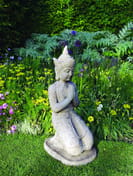Kneeling Buddha Statue in cast stone