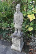 Medium Terracotta Warrior Stone Statue in cast stone