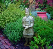 Medium Terracotta Warrior Stone Statue in cast stone