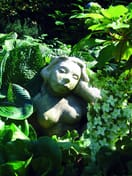 Seated Gaia Stone Statue