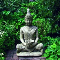 Seated Buddha stone garden statue