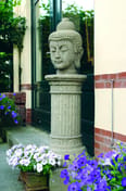 Stone Buddha Head Statue in cast stone