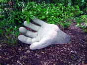 Giant Left Hand Garden Statue Lying Down