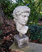 Bust of David Garden Ornament Cotswold Stone Original