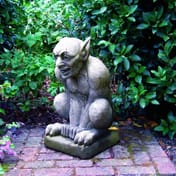 Demon Garden Statue in Aged Cotswold Stone Finish