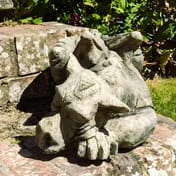 Draco the Dragon Garden Ornament Cotswold Stone Close Up