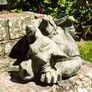 Draco the Dragon cast stone sleeping dragon garden ornament UK