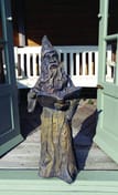 Merlin Garden Statue in Umber